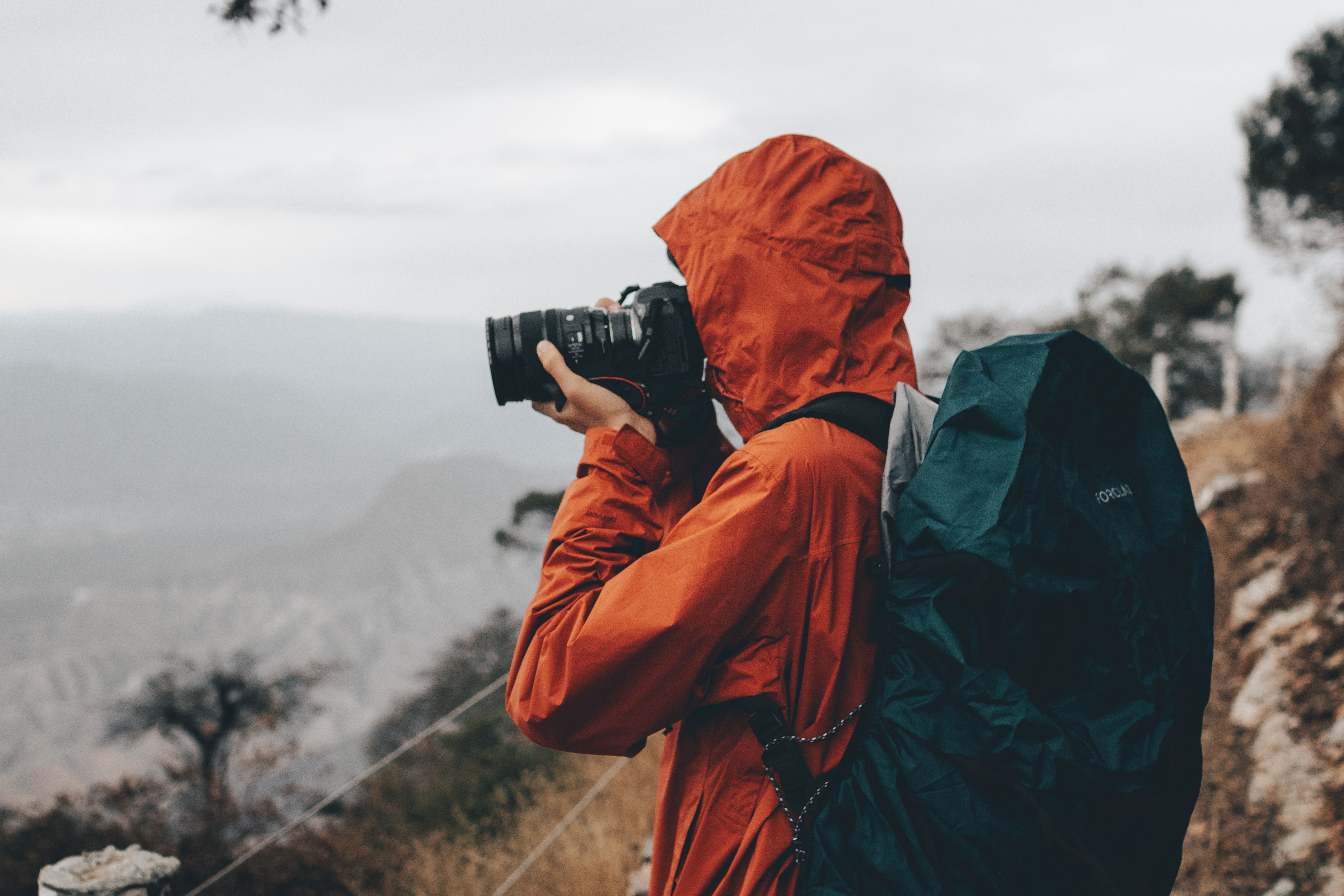 Dramatic landscape photography scene with mountains