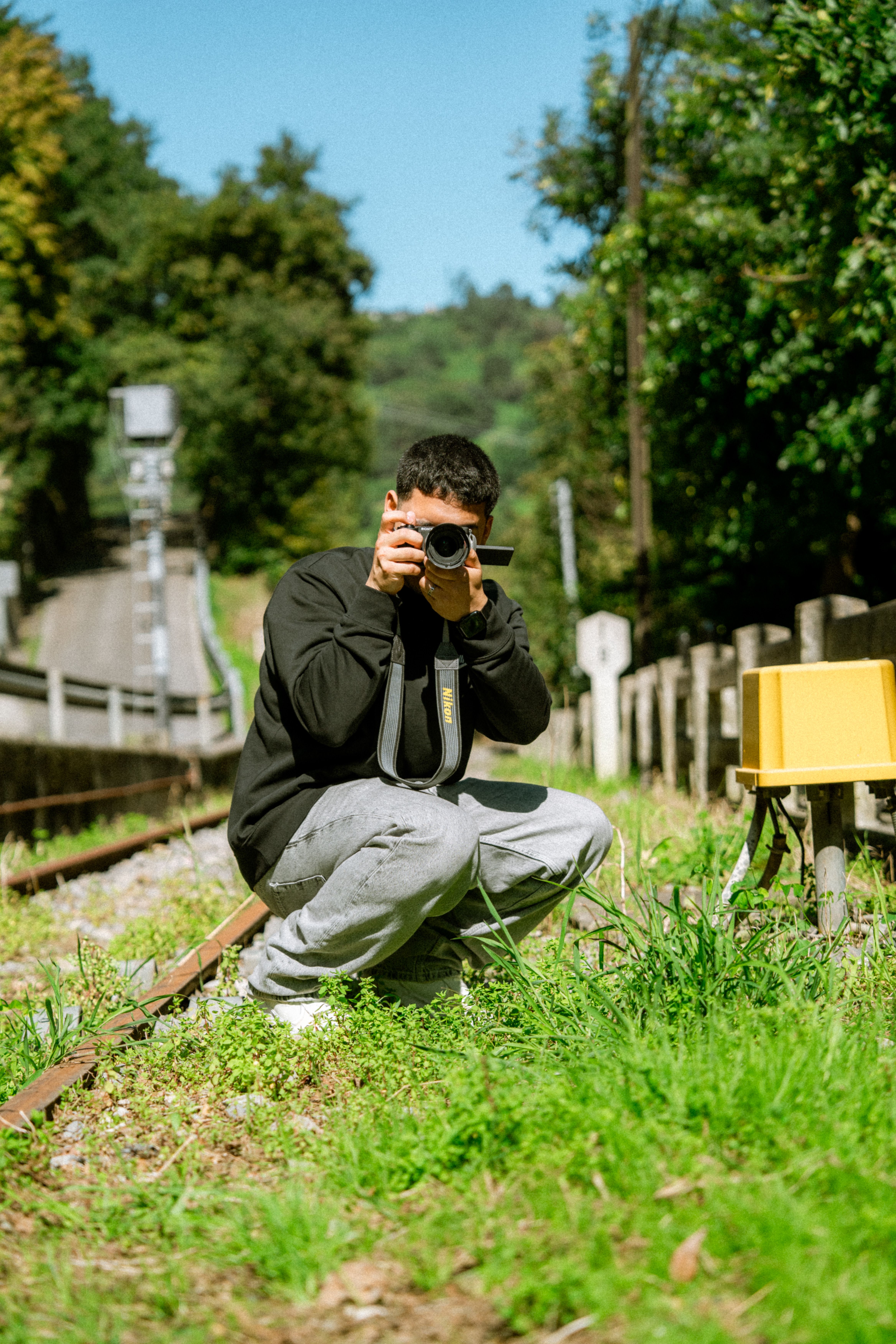 Group of photographers on location